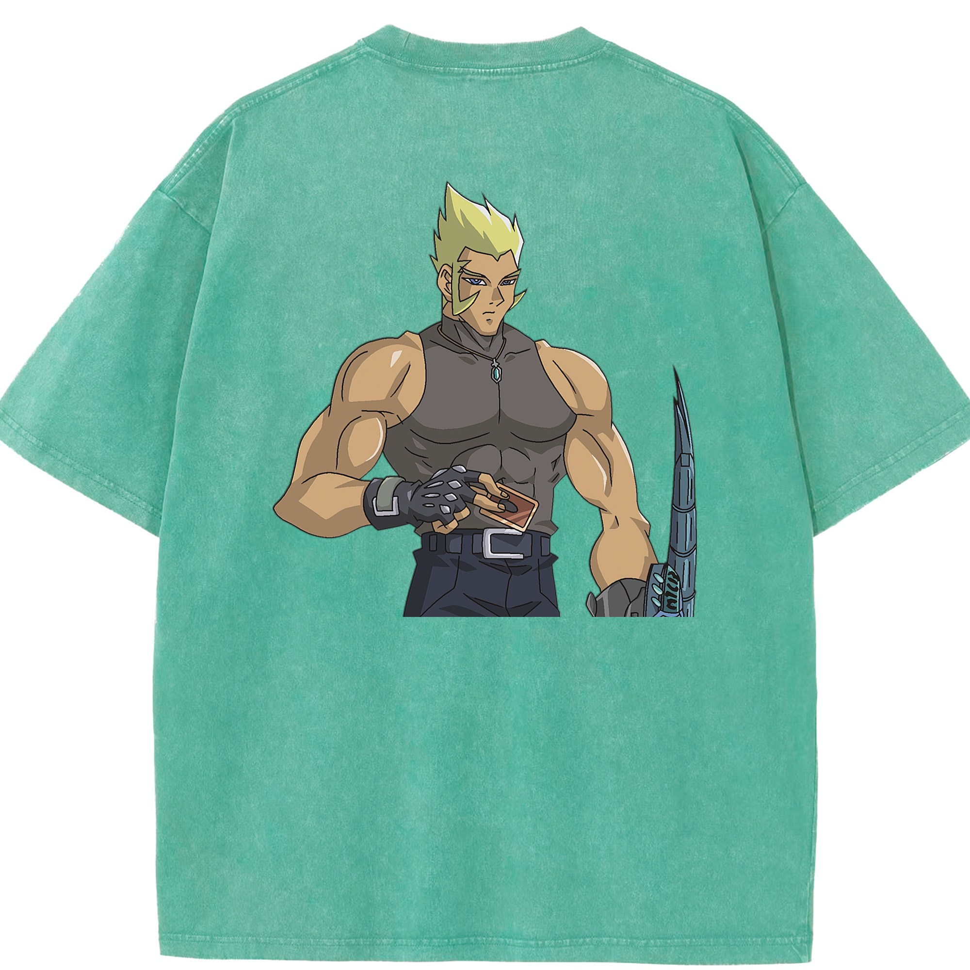 （画像用） 遊☆戯☆王 Yu-Gi-Oh! 綿100% ヴィンテージ風 半袖Tシャツ（背面プリント）